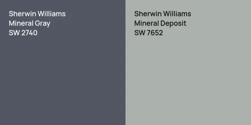 SW 2740 Mineral Gray vs SW 7652 Mineral Deposit