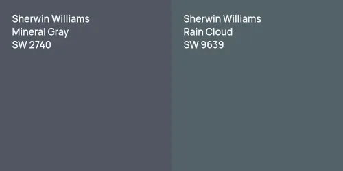 SW 2740 Mineral Gray vs SW 9639 Rain Cloud