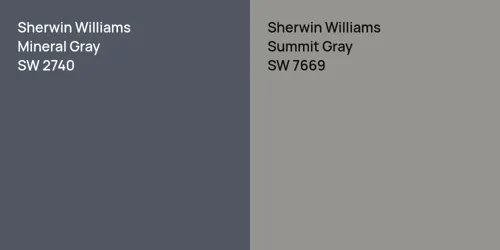 SW 2740 Mineral Gray vs SW 7669 Summit Gray