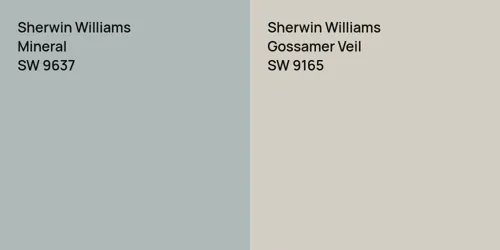 SW 9637 Mineral vs SW 9165 Gossamer Veil