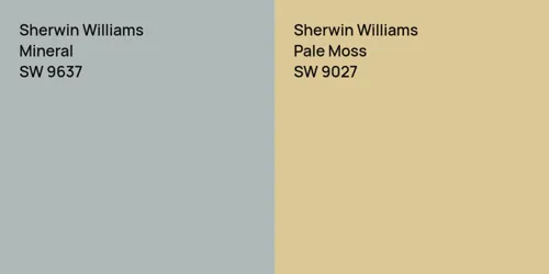 SW 9637 Mineral vs SW 9027 Pale Moss