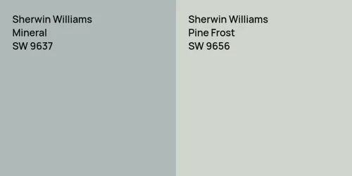 SW 9637 Mineral vs SW 9656 Pine Frost