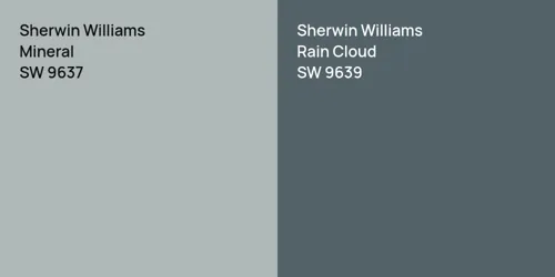 SW 9637 Mineral vs SW 9639 Rain Cloud