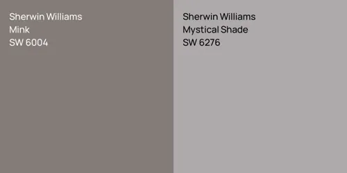 SW 6004 Mink vs SW 6276 Mystical Shade