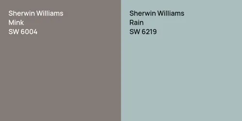 SW 6004 Mink vs SW 6219 Rain