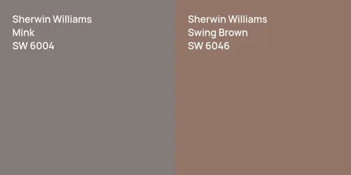 SW 6004 Mink vs SW 6046 Swing Brown