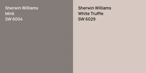 SW 6004 Mink vs SW 6029 White Truffle