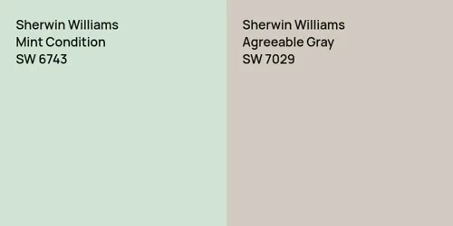 SW 6743 Mint Condition vs SW 7029 Agreeable Gray