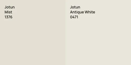 1376 Mist vs 0471 Antique White