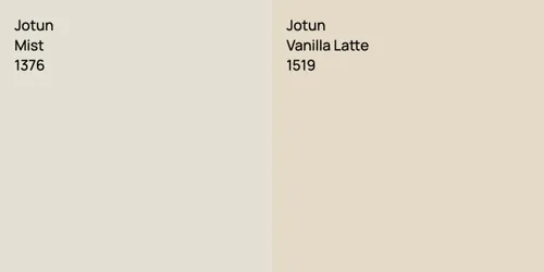 1376 Mist vs 1519 Vanilla Latte