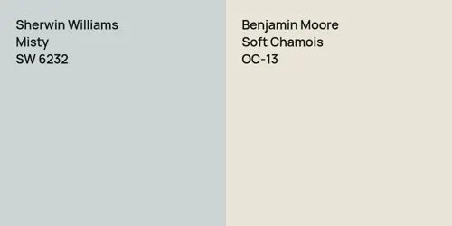 SW 6232 Misty vs OC-13 Soft Chamois