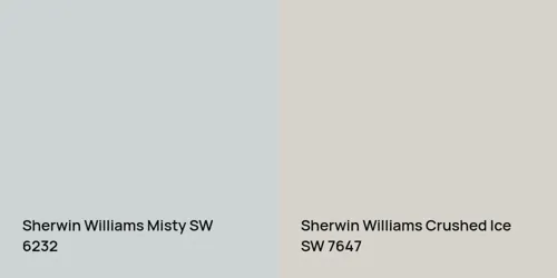 SW 6232 Misty vs SW 7647 Crushed Ice