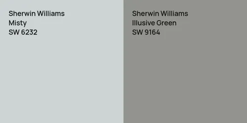 SW 6232 Misty vs SW 9164 Illusive Green