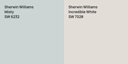 SW 6232 Misty vs SW 7028 Incredible White