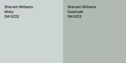 SW 6232 Misty vs SW 6212 Quietude