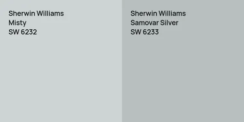 SW 6232 Misty vs SW 6233 Samovar Silver