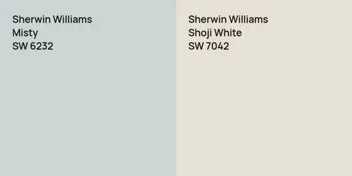 SW 6232 Misty vs SW 7042 Shoji White