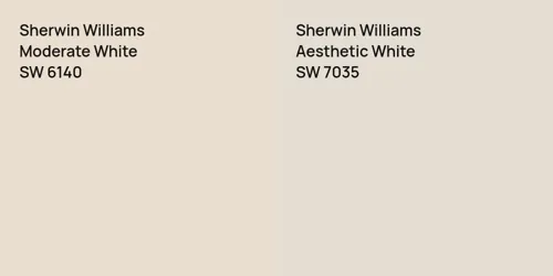 SW 6140 Moderate White vs SW 7035 Aesthetic White