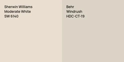 SW 6140 Moderate White vs HDC-CT-19 Windrush