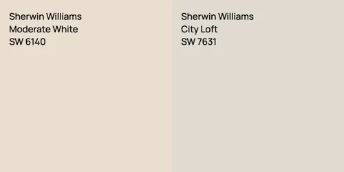 SW 6140 Moderate White vs SW 7631 City Loft