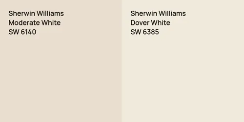 SW 6140 Moderate White vs SW 6385 Dover White