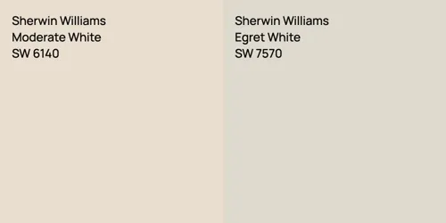 SW 6140 Moderate White vs SW 7570 Egret White