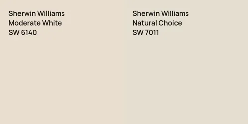 SW 6140 Moderate White vs SW 7011 Natural Choice