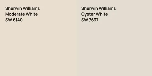 SW 6140 Moderate White vs SW 7637 Oyster White