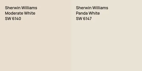 SW 6140 Moderate White vs SW 6147 Panda White