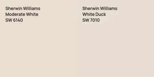 SW 6140 Moderate White vs SW 7010 White Duck