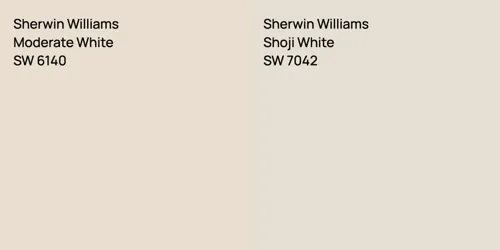 SW 6140 Moderate White vs SW 7042 Shoji White