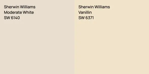 SW 6140 Moderate White vs SW 6371 Vanillin