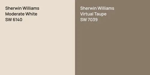 SW 6140 Moderate White vs SW 7039 Virtual Taupe