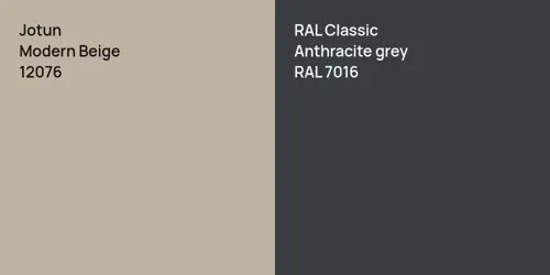 12076 Modern Beige vs RAL 7016  Anthracite grey