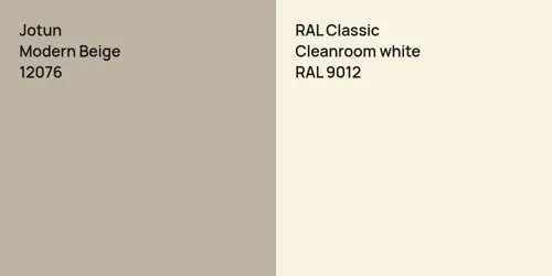 12076 Modern Beige vs RAL 9012 Cleanroom white