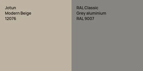 12076 Modern Beige vs RAL 9007 Grey aluminium