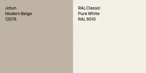 12076 Modern Beige vs RAL 9010 Pure White