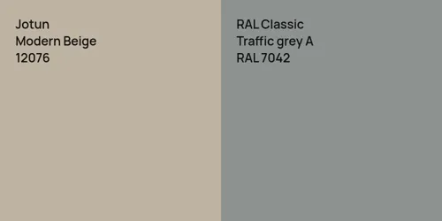 12076 Modern Beige vs RAL 7042  Traffic grey A