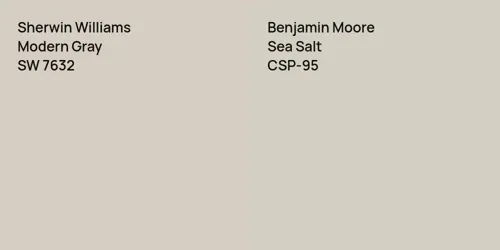 SW 7632 Modern Gray vs CSP-95 Sea Salt