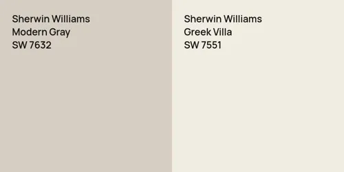 SW 7632 Modern Gray vs SW 7551 Greek Villa