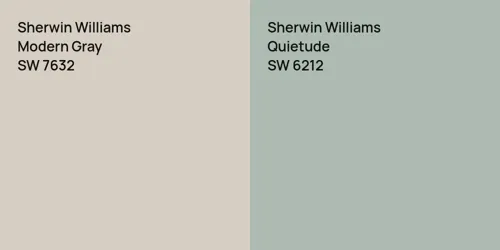 SW 7632 Modern Gray vs SW 6212 Quietude