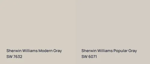 SW 7632 Modern Gray vs SW 6071 Popular Gray