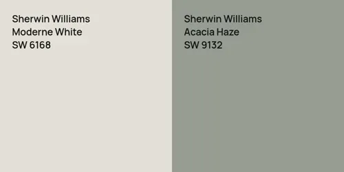 SW 6168 Moderne White vs SW 9132 Acacia Haze