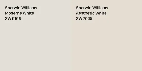 SW 6168 Moderne White vs SW 7035 Aesthetic White