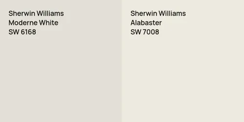 SW 6168 Moderne White vs SW 7008 Alabaster