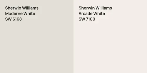 SW 6168 Moderne White vs SW 7100 Arcade White