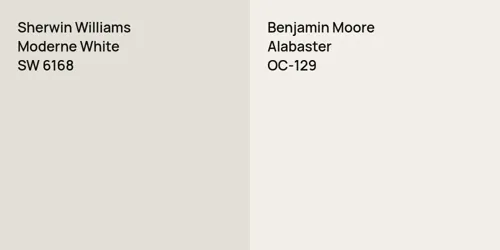 SW 6168 Moderne White vs OC-129 Alabaster