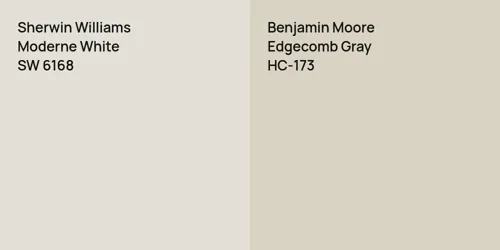 SW 6168 Moderne White vs HC-173 Edgecomb Gray