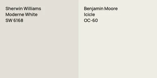 SW 6168 Moderne White vs OC-60 Icicle