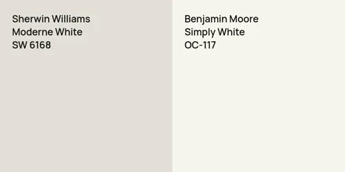 SW 6168 Moderne White vs OC-117 Simply White